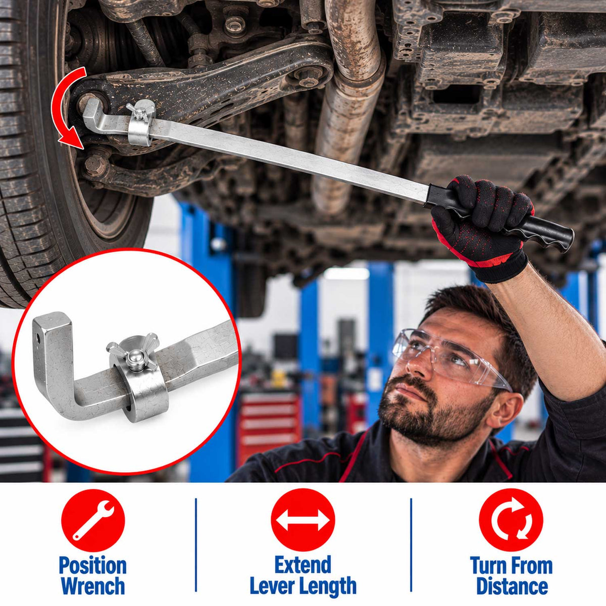 Predĺženie - predlžovací nadstavec na kľúč 385mm Gebo Tools