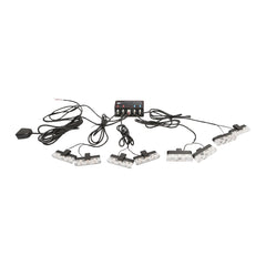 LED stroboskop - svetelná LED rampa, 3 LED, žlté svetlo 12V Breckner Germany