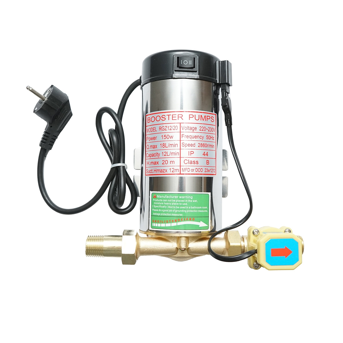 Posilňovacie čerpadlo na zvýšenie tlaku teplej vody 220V, 150W, pre solárny panel, 3bar, X-150
