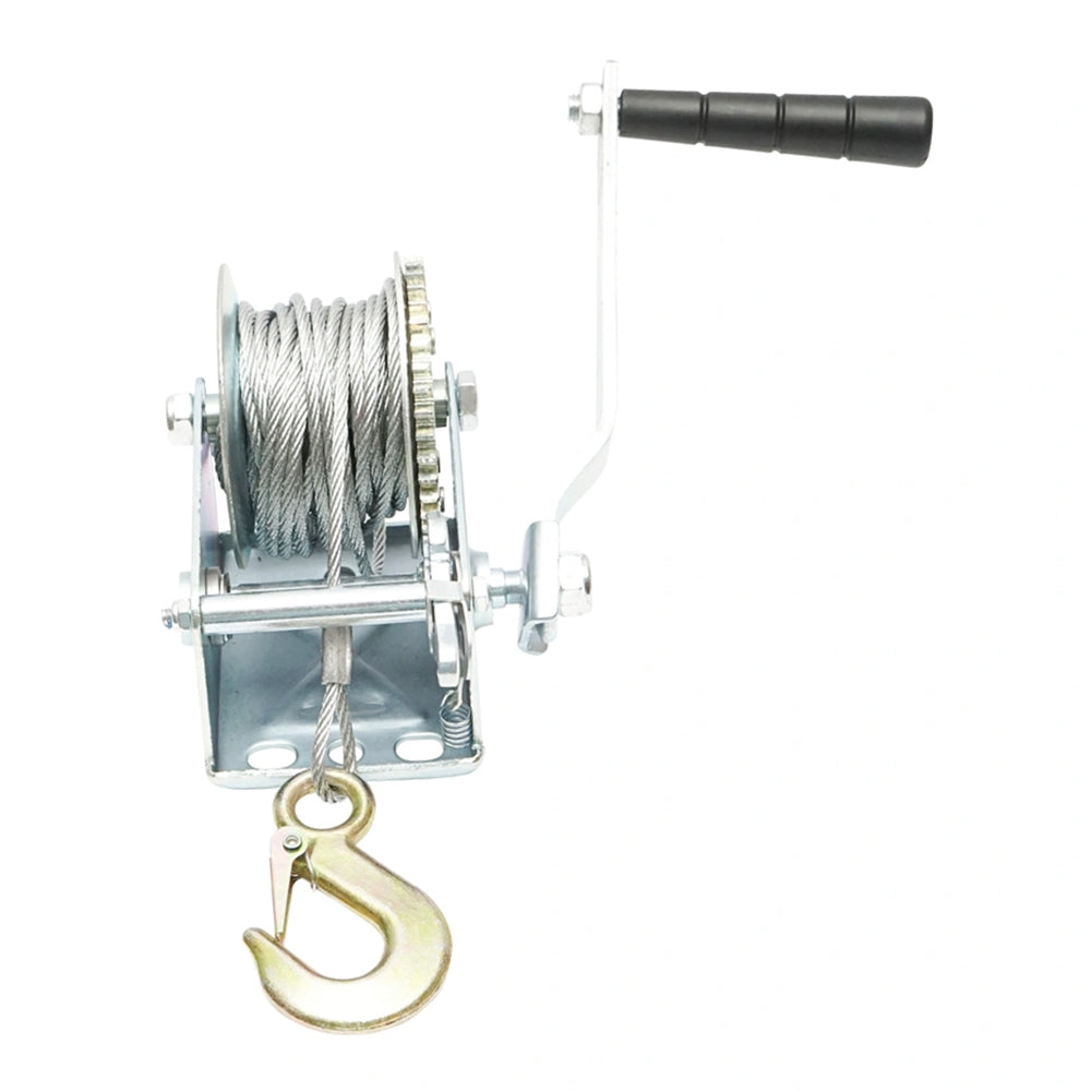 Ručný naviják s oceľovým lanom 8m 350kg