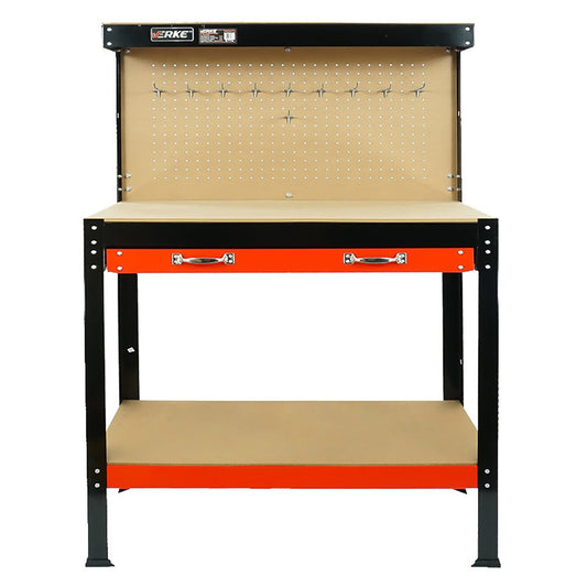 Pracovný stôl s panelom a zásuvkami 120 x 60 x 150 cm