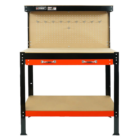 Pracovný stôl s panelom a zásuvkami 120 x 60 x 150 cm