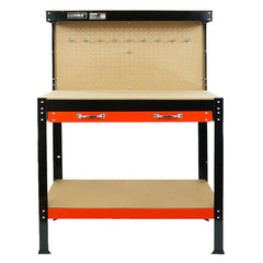 Pracovný stôl s panelom a zásuvkami 120 x 60 x 150cm