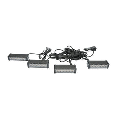 LED stroboskop - svetelná LED rampa, 6 LED, sada 4ks, žlté svetlo, 12V, Breckner Germany