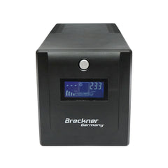 Záložný zdroj UPS 1000VA/600W, batérie 2x7,5Ah, 4 zásuvky Schuko, LCD, USB Breckner Germany