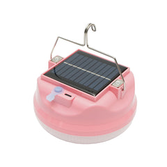 LED solárna lampa 200W, so solárnym panelom a batériou 2400mAh, ružová