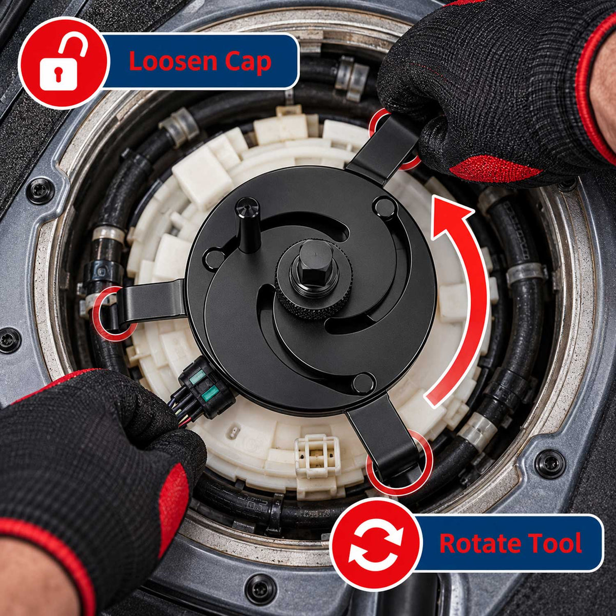 Kľúč na demontáž krytu palivovej nádrže 100 - 170mm, Gebo Tools