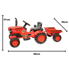 Detský elektrický traktor s prívesom a batériou, 3 - 6 rokov, Hello Baby