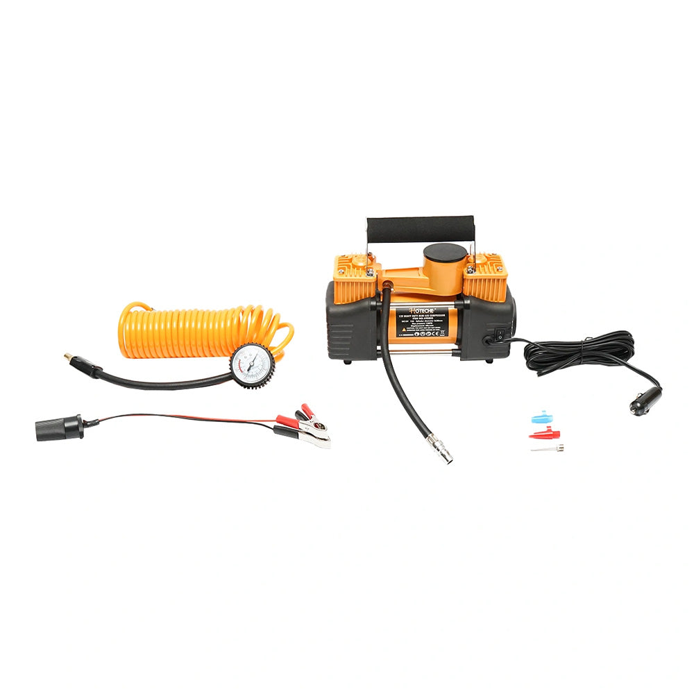 Vzduchový kompresor do auta s baterkou - svetlom 12V