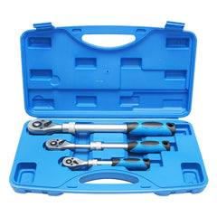 Sada reverzných račňí s teleskopickou rukoväťou 1/4'' 3/8'' 1/2''