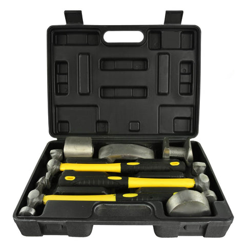 Sada klampiarskych kladív a nákoviek na karosérske práce 7ks