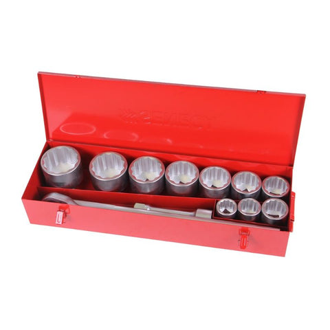 Súprava dvanásťhranných nástrčiek 1'' s račňou, 36–80 mm