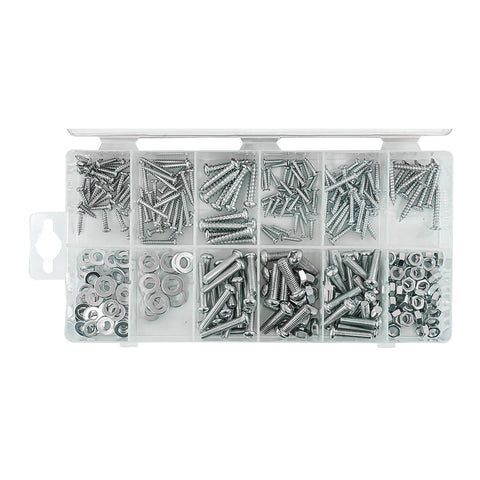 Sada skrutiek s podložkami a maticami, 347 kusov