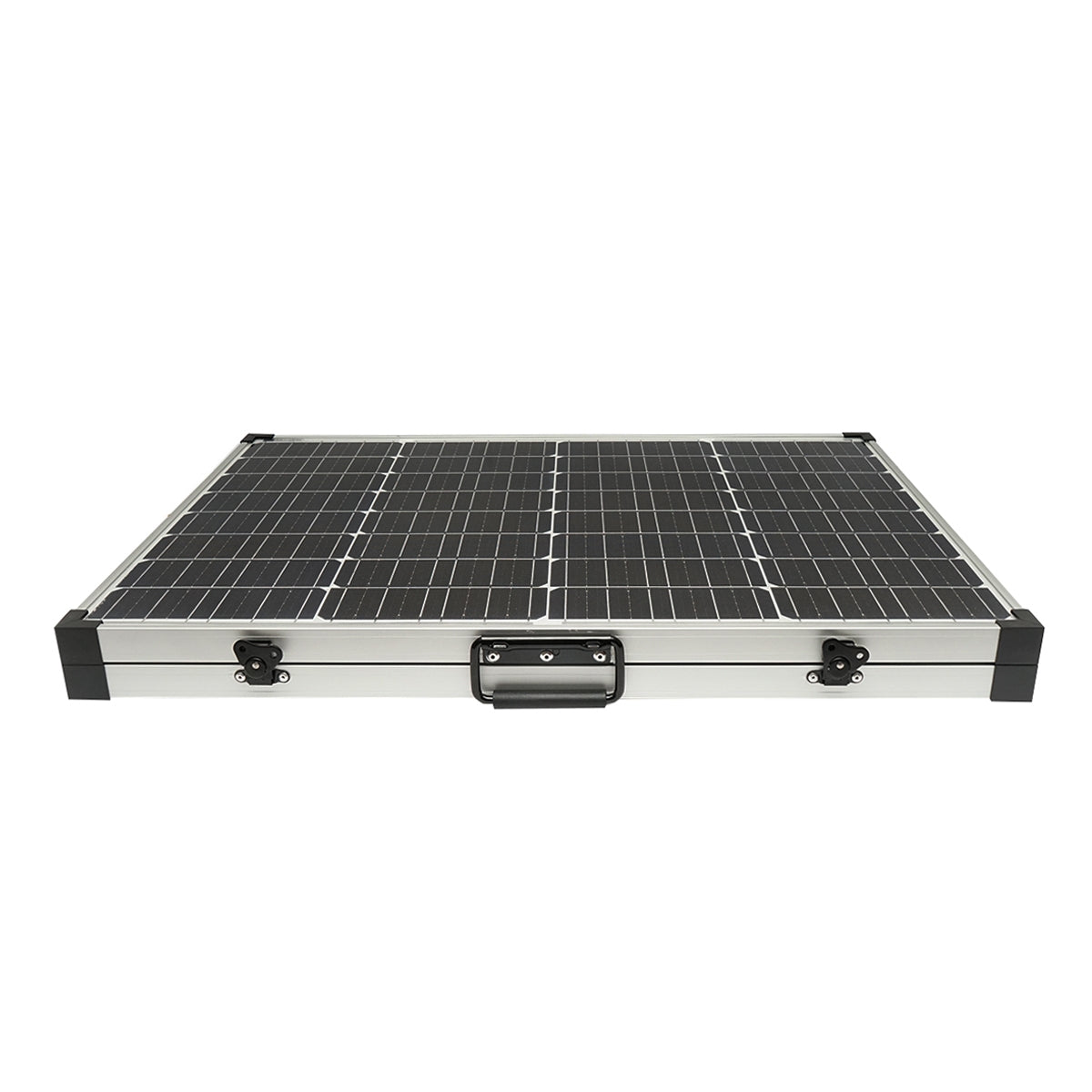 Prenosný monokryštalický fotovoltický solárny panel 145W, kufríkový, s regulátorom napätia 12/24V, 20 Ah a 2 USB Breckner Germany