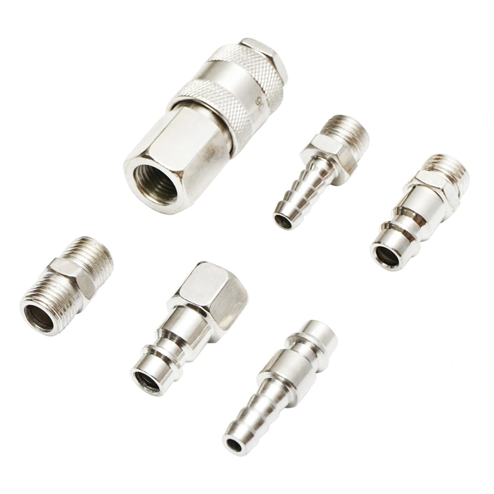 Sada rýchlospojok na vzduchové hadice a pneumatické náradie 6 kusov