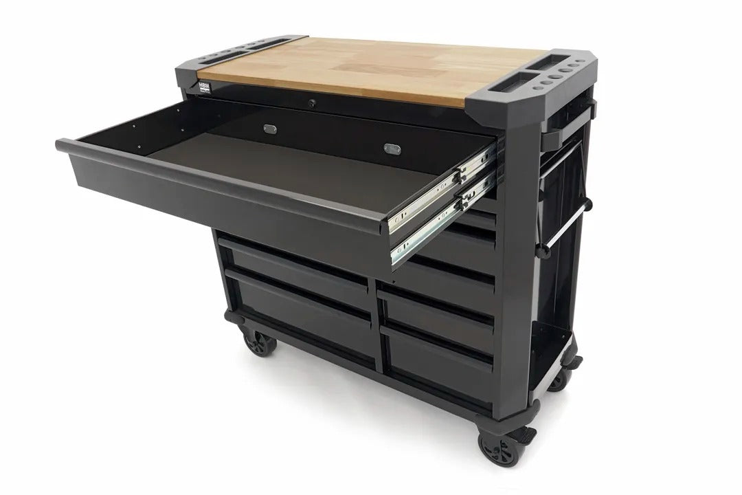 Skriňa na náradie s 11 zásuvkami a pracovným stolom 109cm HBM machines