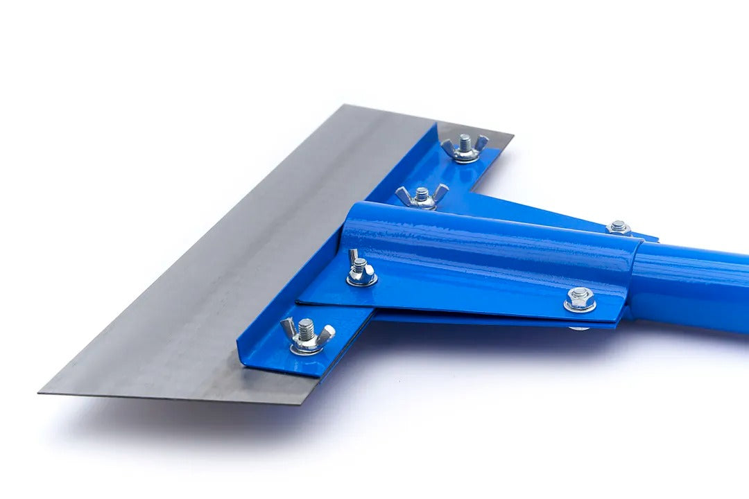 Podlahová škrabka HBM Holandsko 300mm, s 1350mm sklolaminátovou násadou, na odstránenie lepidla, farby alebo koberca