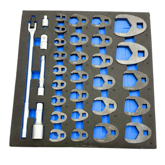 Penová vložka so sadou vidlicových nadstavcov kľúčov 32ks