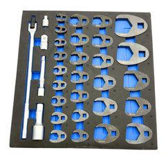 Penová vložka so sadou vidlicových nadstavcov kľúčov 32ks