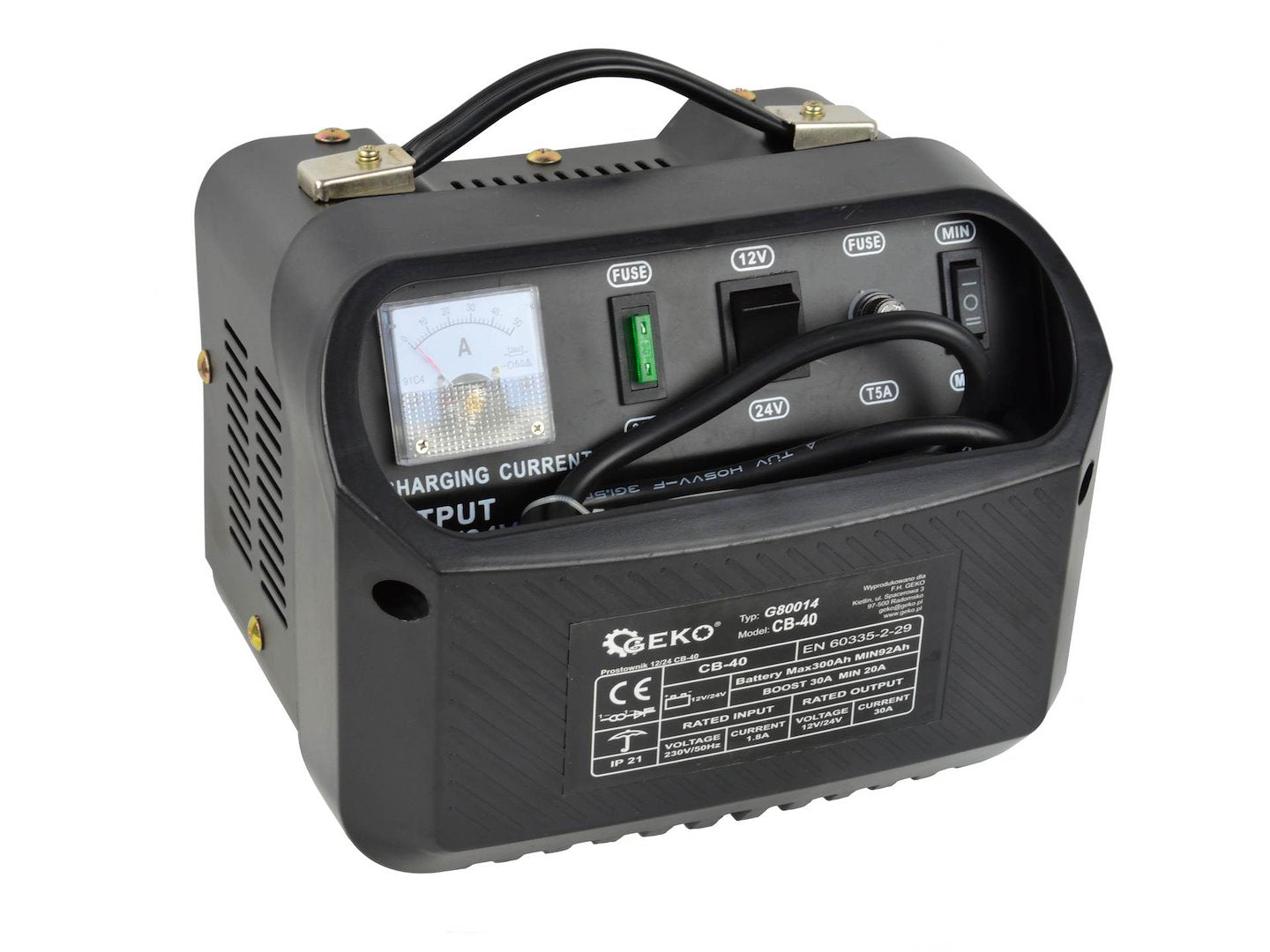 Nabíjačka autobatérií 12/24V CB-40, 20 - 30A na autobatérie 92 - 300Ah, Geko
