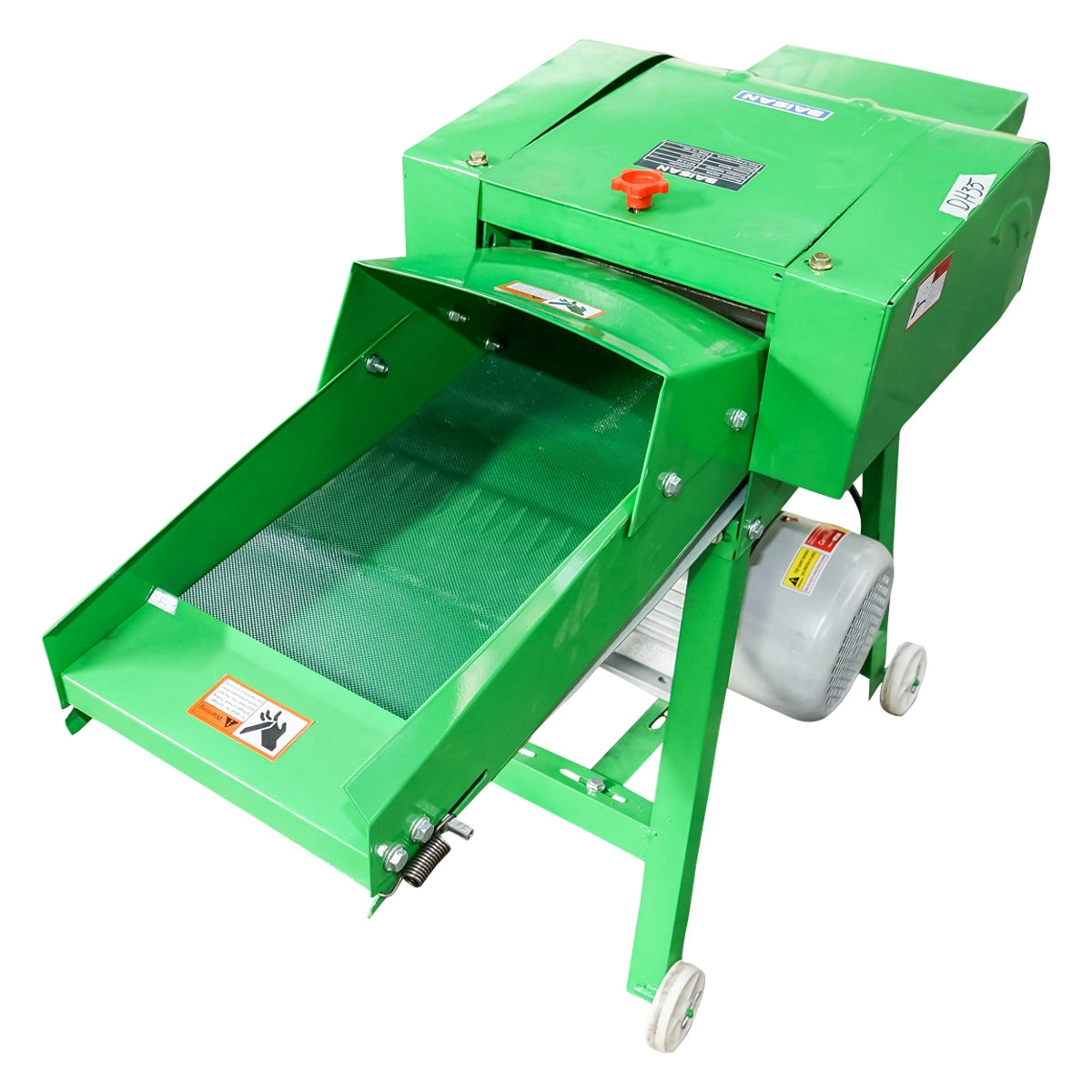 Elektrická rezačka krmovín 2,2kW/220V na lucernu, kukuričné stonky, pšenicu, slnečnicu 1000x425x800mm Baisan