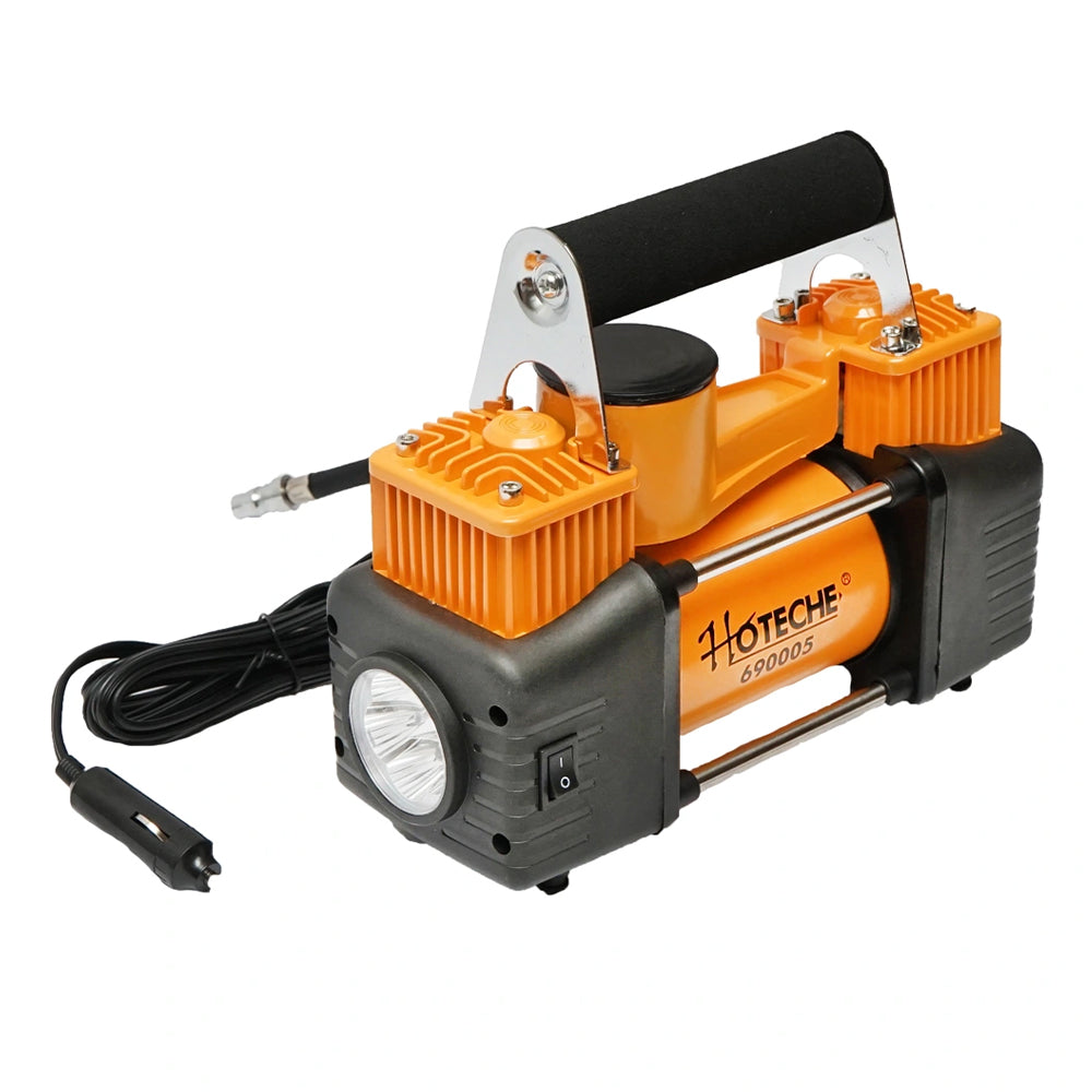 Vzduchový kompresor do auta s baterkou - svetlom 12V