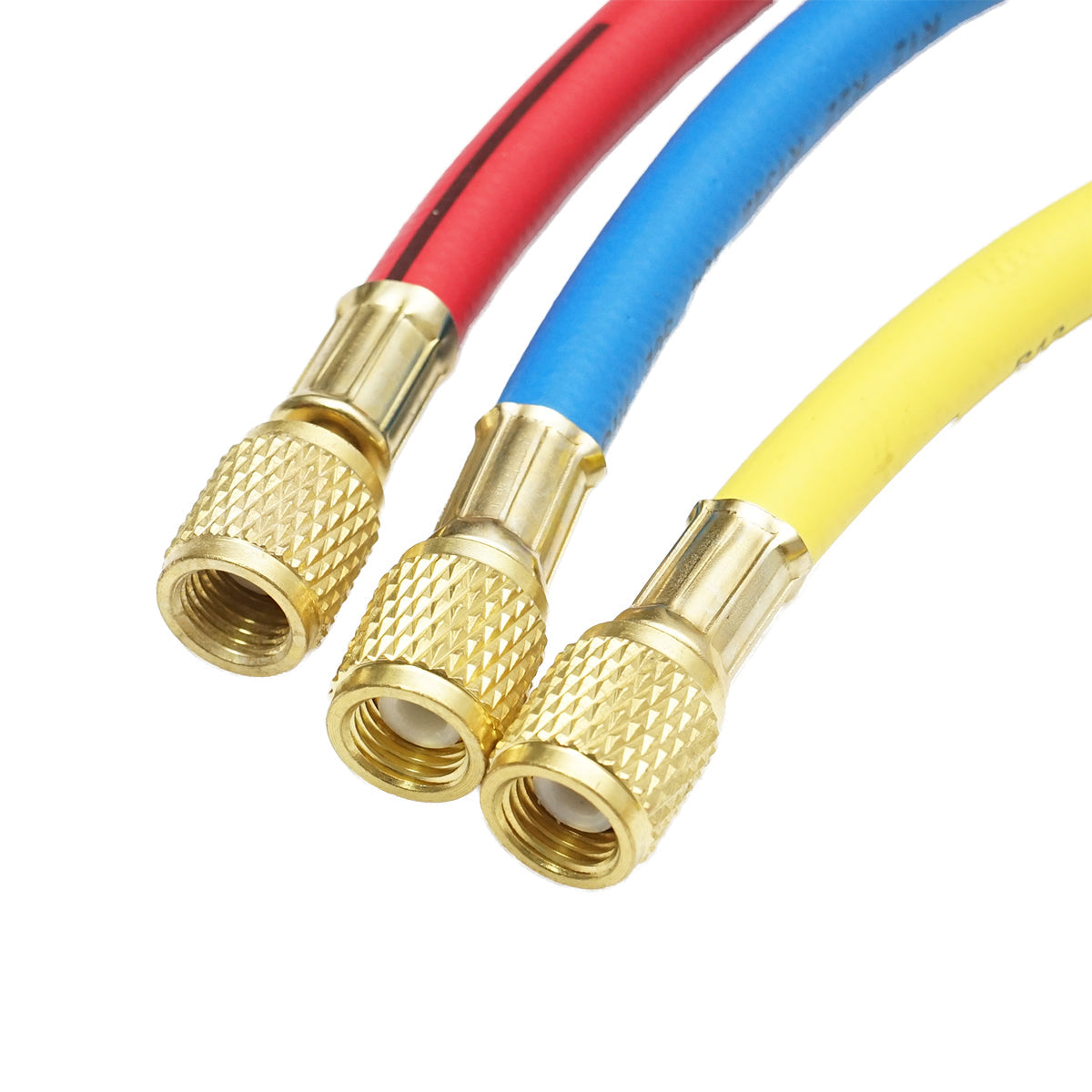 Hadice pre klimatizačné systémy, sada 3ks, farebné, 180cm, R12, R22, R134a, 404, 502