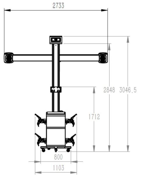 3D geometria - nastavovač kolies Invento S400