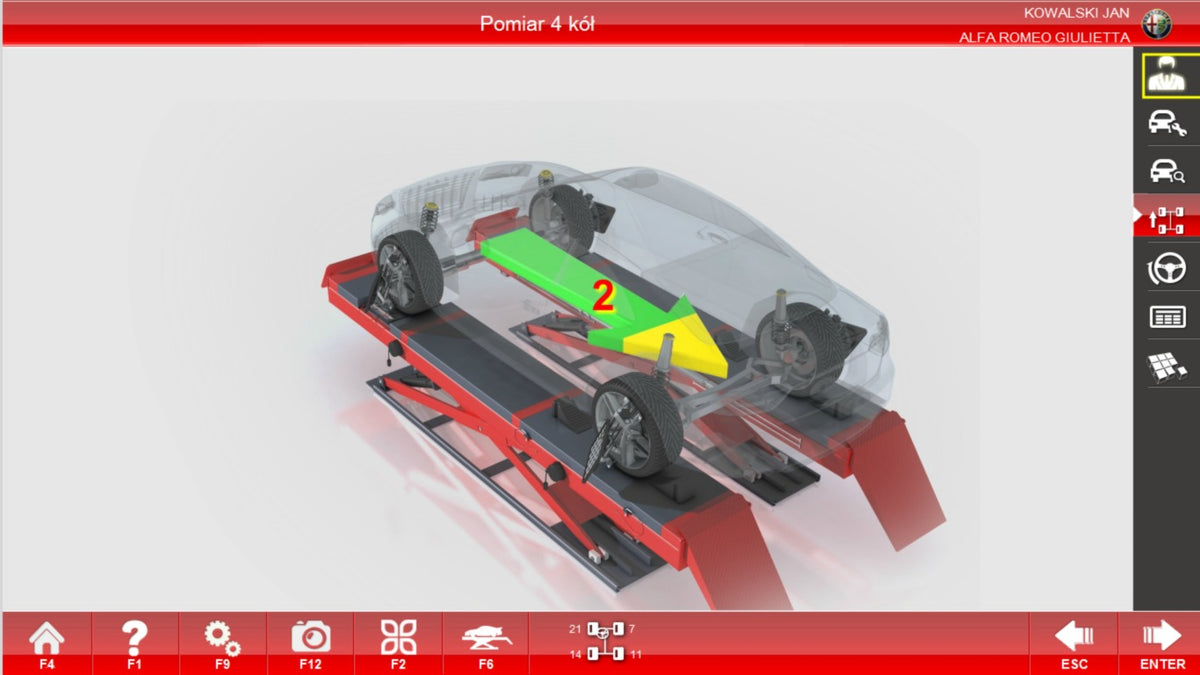 3D geometria - nastavovač kolies Invento S400