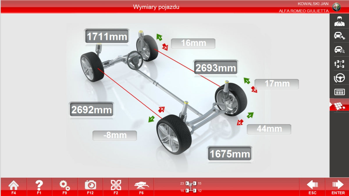 3D geometria - nastavovač kolies Invento S400