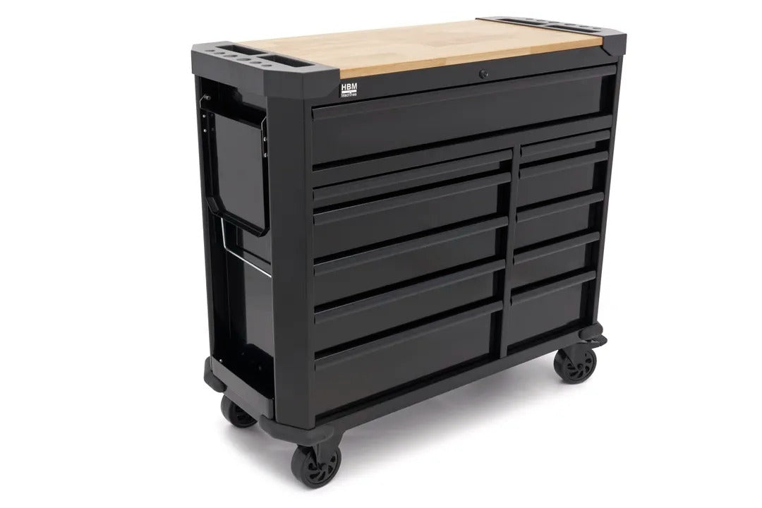 Skriňa na náradie s 11 zásuvkami a pracovným stolom 109cm HBM machines