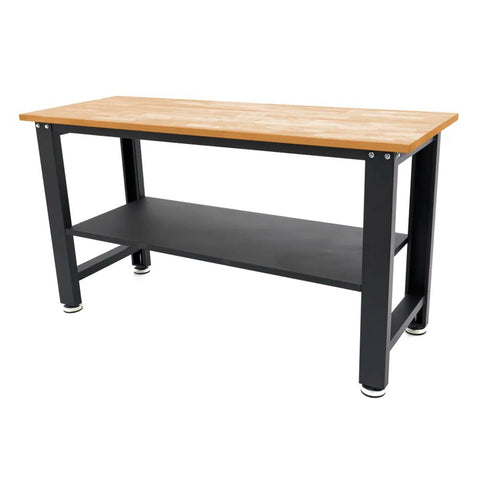 Výškovo nastaviteľný pracovný stôl s masívnou drevenou doskou 160cm HBM