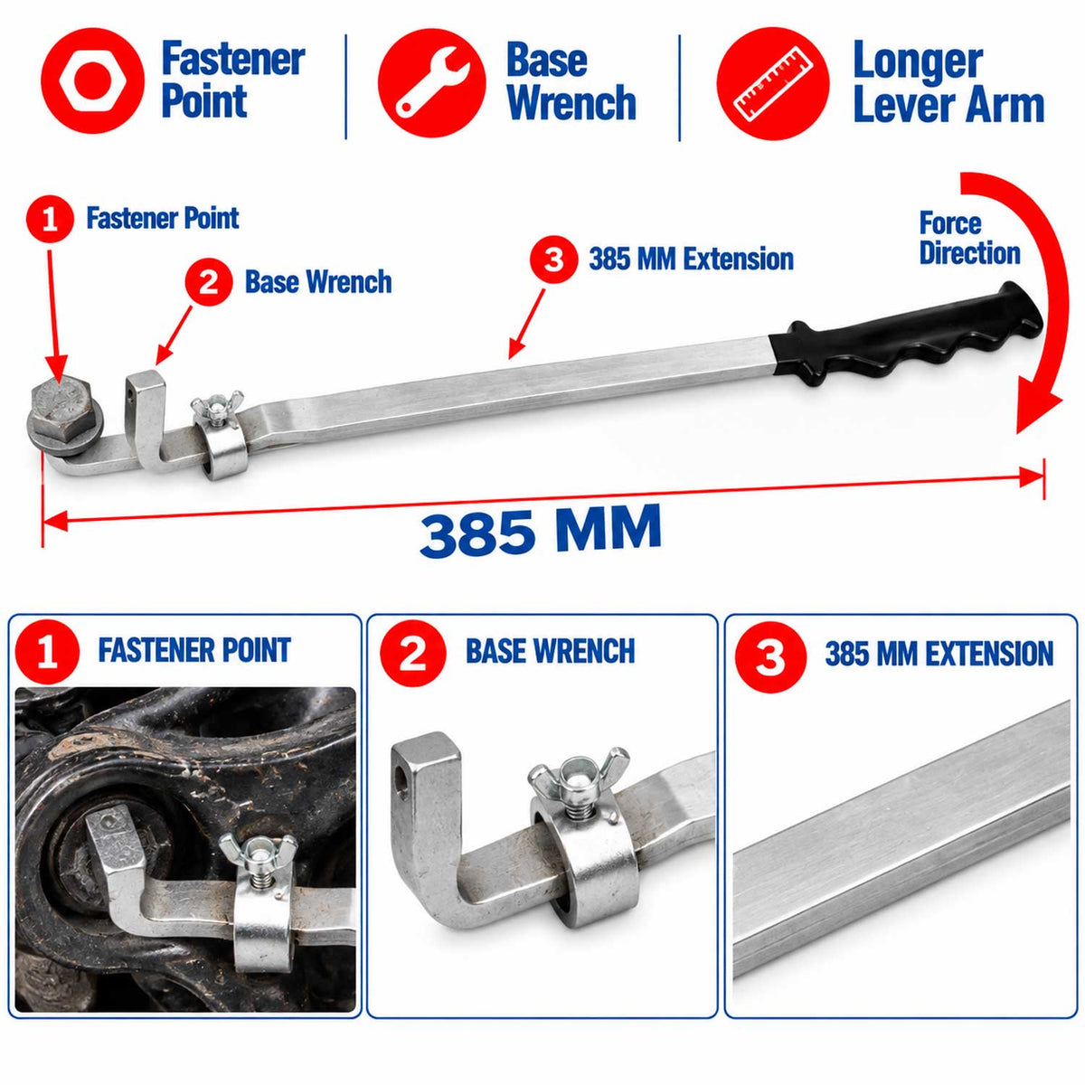 Predĺženie - predlžovací nadstavec na kľúč 385mm Gebo Tools