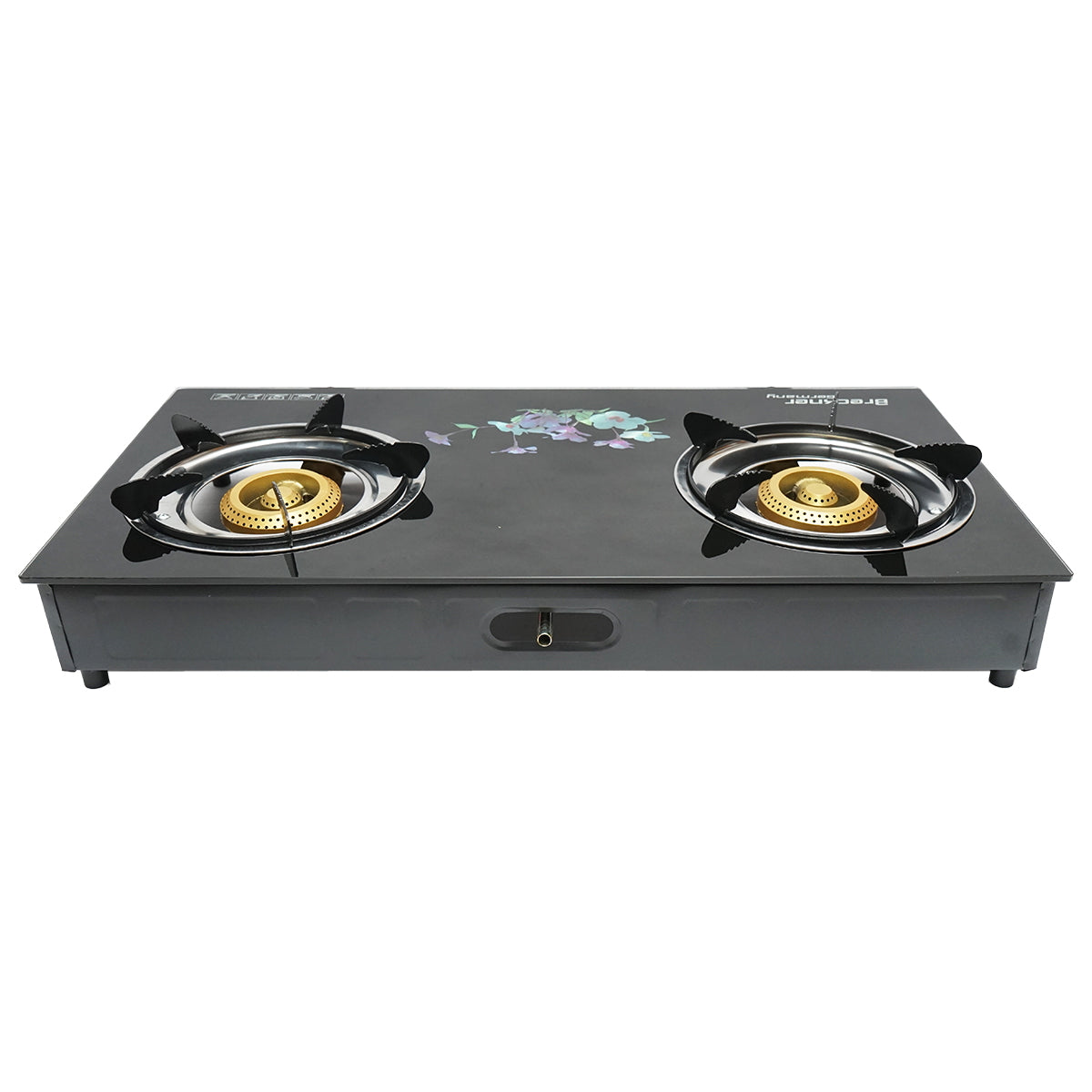 Plynový varič s 2 liatinovými horákmi 2,5kW, tvrdené sklo 700x380x94mm Breckner Germany