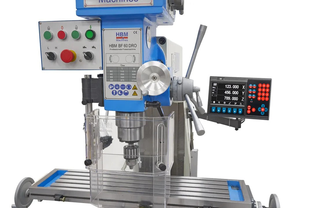 Profesionálna frézka a vŕtačka s veľkým stolom a digitálnym displejom BF 60 400V