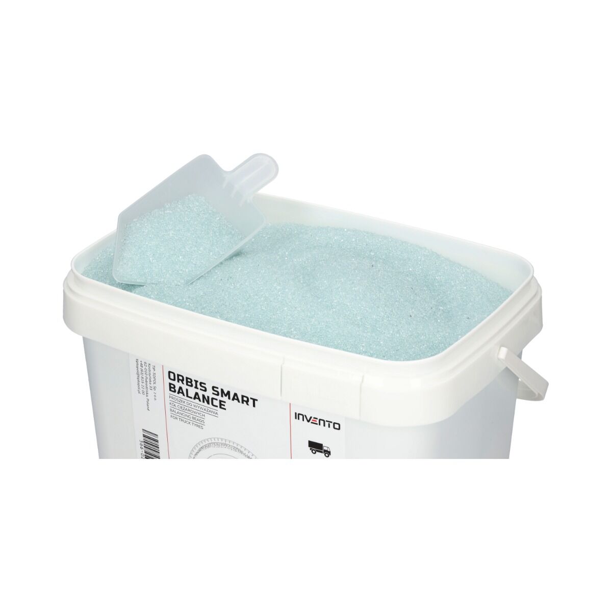 Práškový sklenený granulát na vyvažovanie kolies nákladných vozidiel 8kg