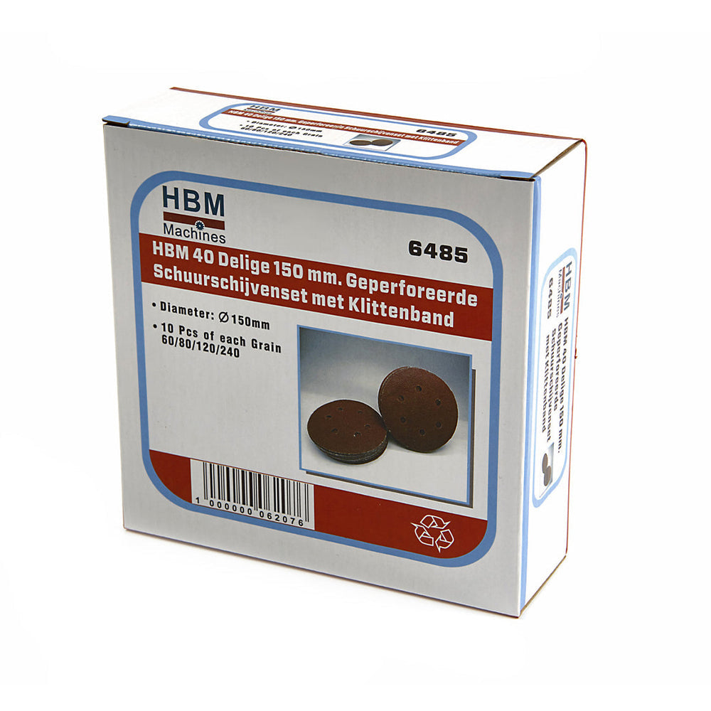 Sada brúsnych kotúčov 150mm, 40ks