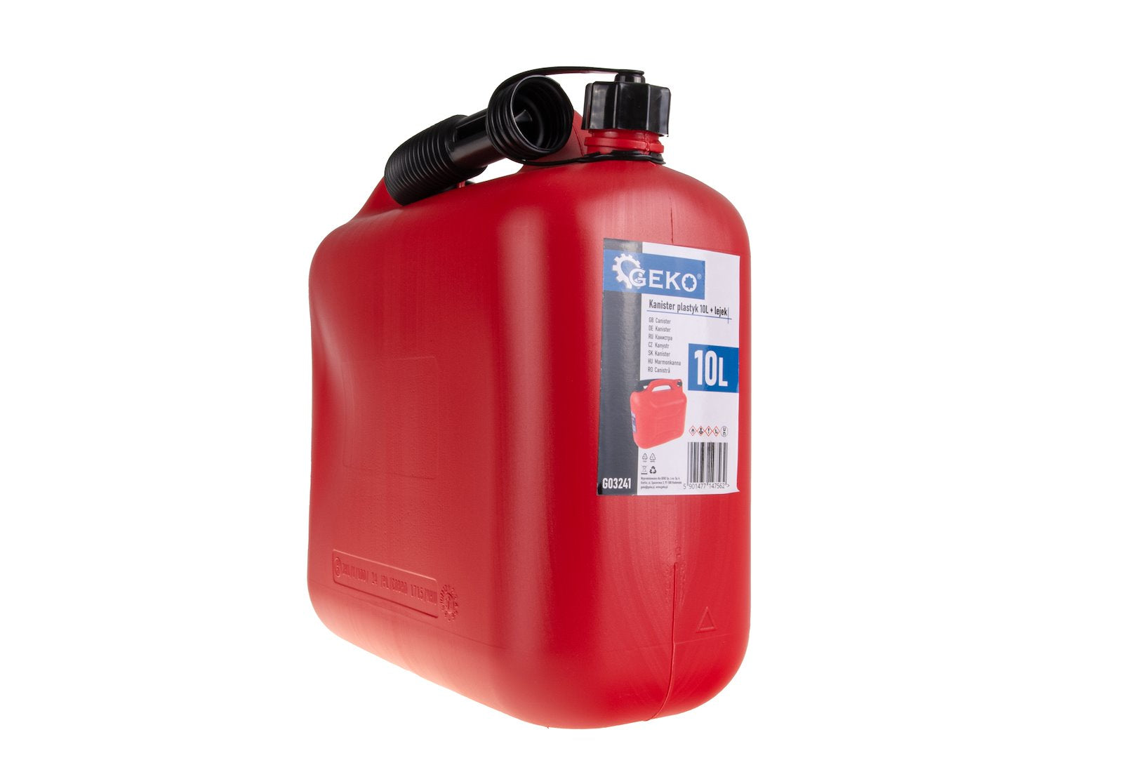 Plastový kanister s lievikom 10l GEKO