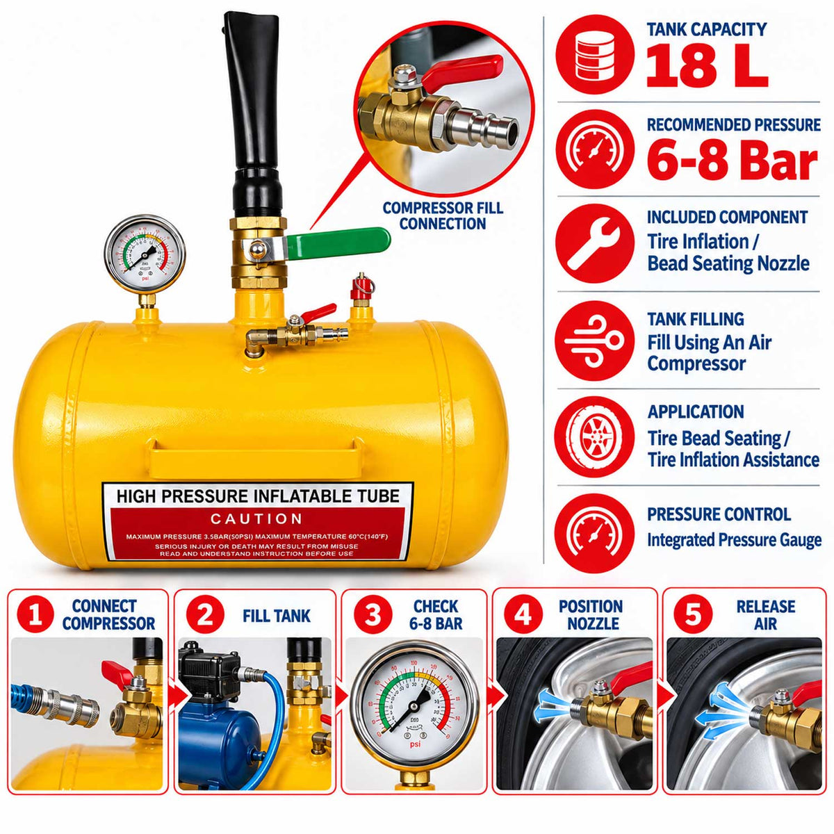 Vzduchové delo 18l Gebo Tools