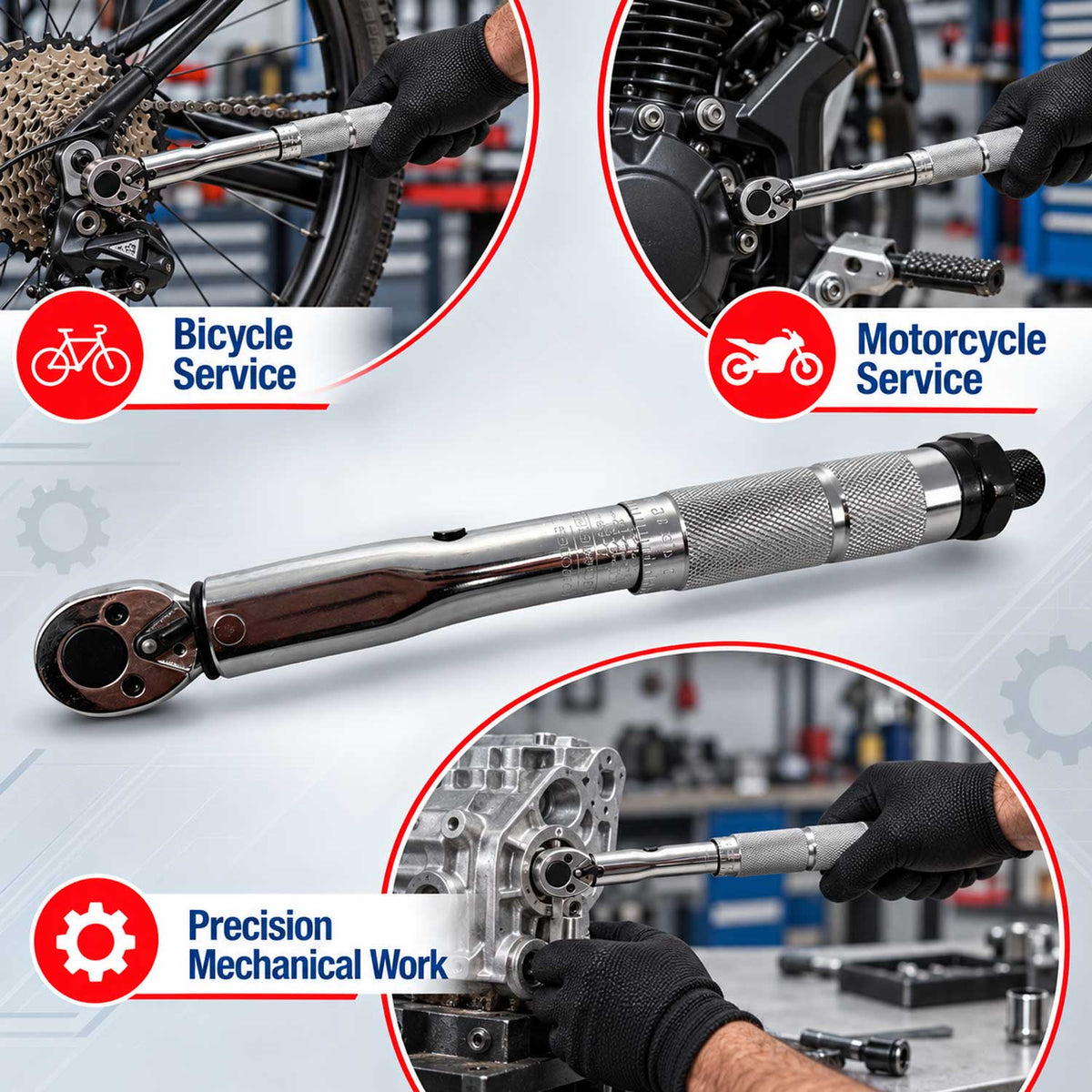 Momentový kľúč 1/4'', 5 - 25Nm, Gebo Tools