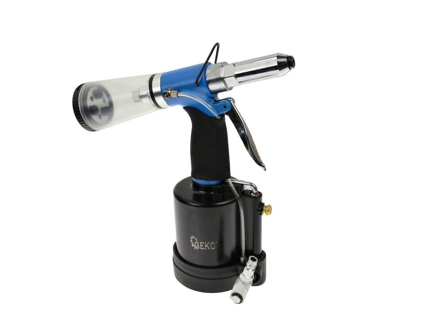 Pneumatická nitovačka 2,4 - 6,4mm, s automatickým odsávaním, Geko
