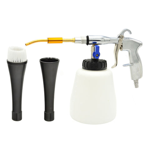 Pneumatická pištoľ na čistenie čalúnenia Tornador s kefou Geko