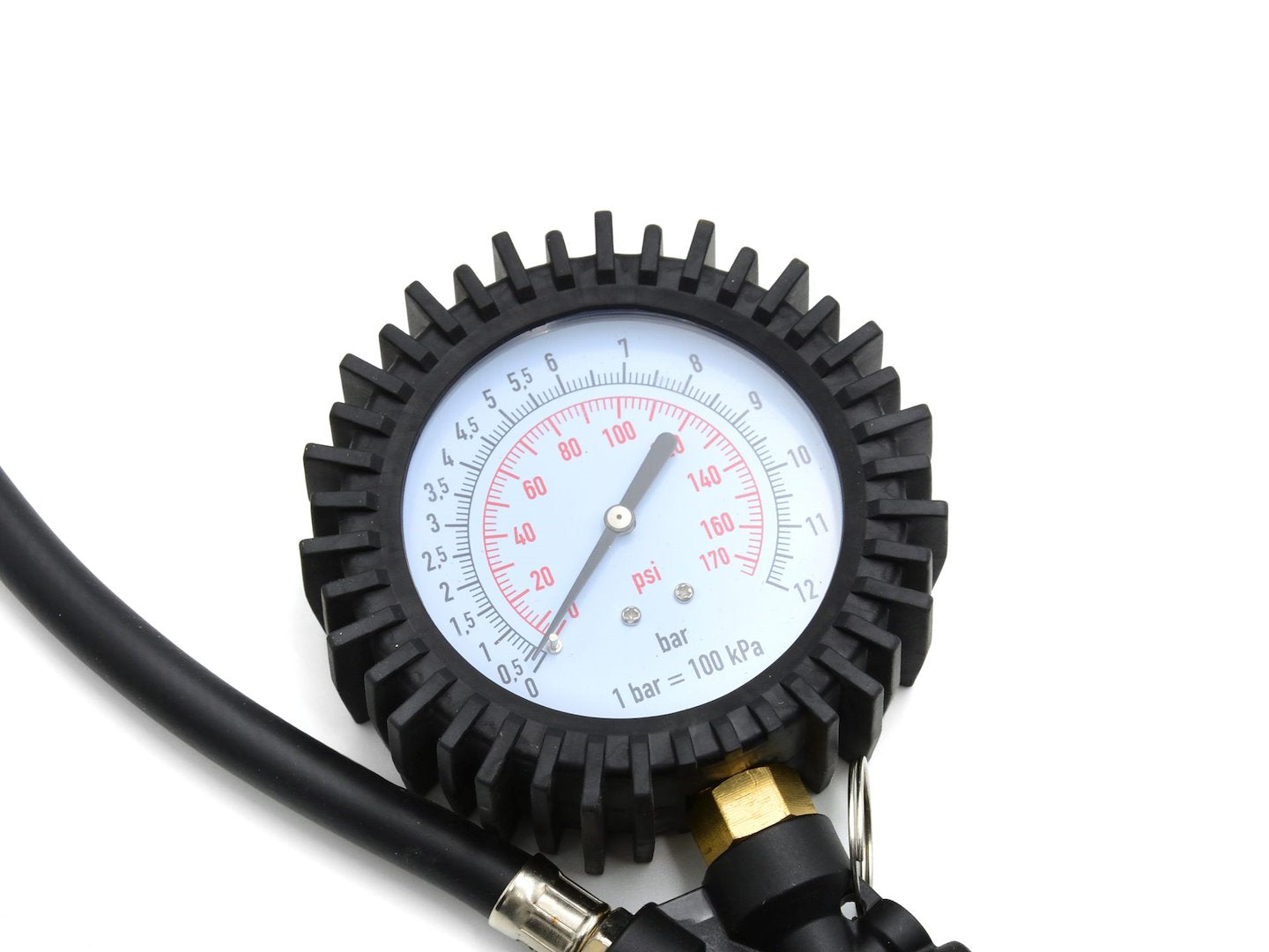 Pištoľ na hustenie pneumatík s manometrom