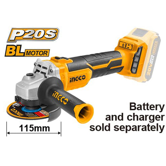 Uhlová brúska s bezuhlíkovým motorom 115mm Ingco