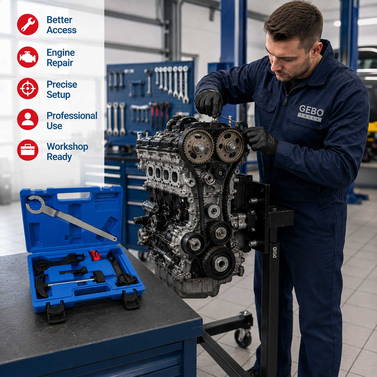 Aretačná sada rozvodov VAG 1.0 1.2 1.4 TSI TSFI TGI Gebo Tools