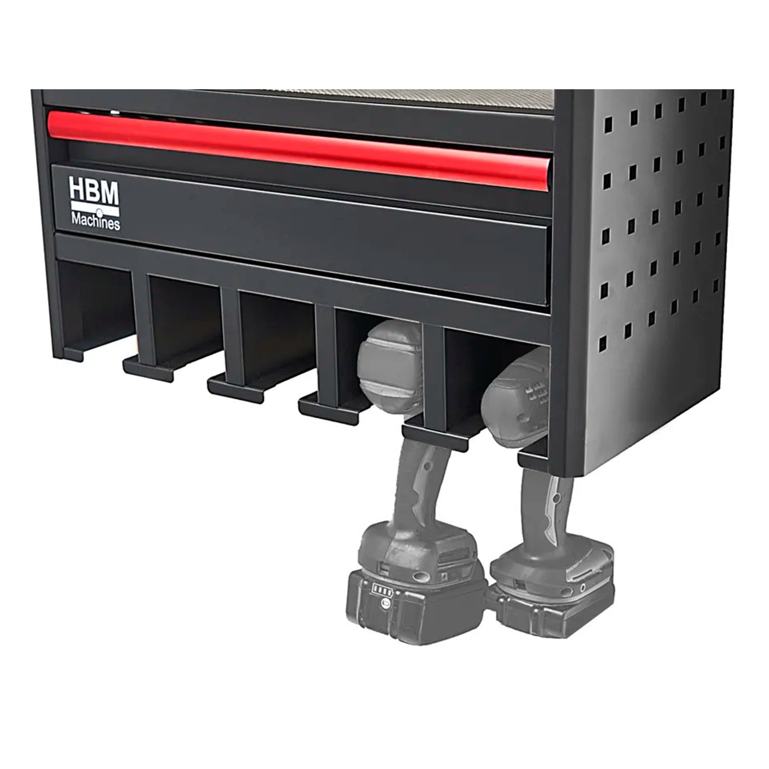 Závesná skriňa - nástenný organizér na elektrické a pneumatické náradie, 1 šuflík, zásuvka 220V