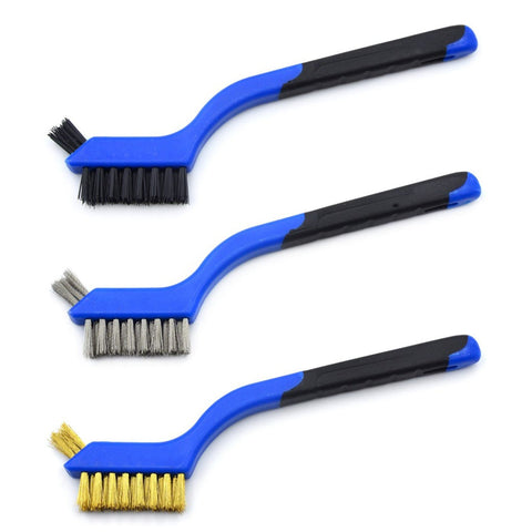 Súprava 3 drôtených kief na čistenie a odstraňovanie hrdze geko