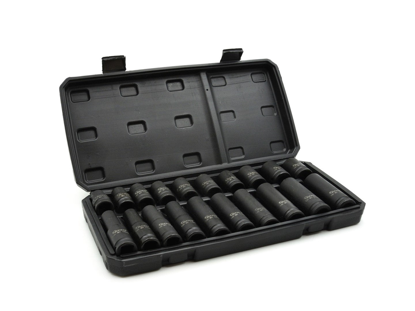 Sada krátkych a dlhých rázových nástrčných kľúčov 1/2'', 10 - 19mm, 20ks