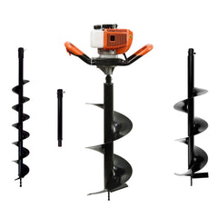 Zemný motorový vrták, s 3 vrtákmi 62cm3, 1,4kW Geko