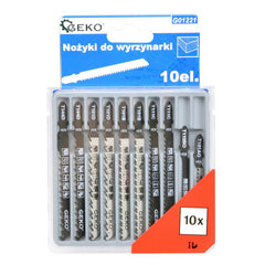 Pilové listy pre priamočiaru pílu, sada 10ks, oceľ HCS, uchytenie T, Geko